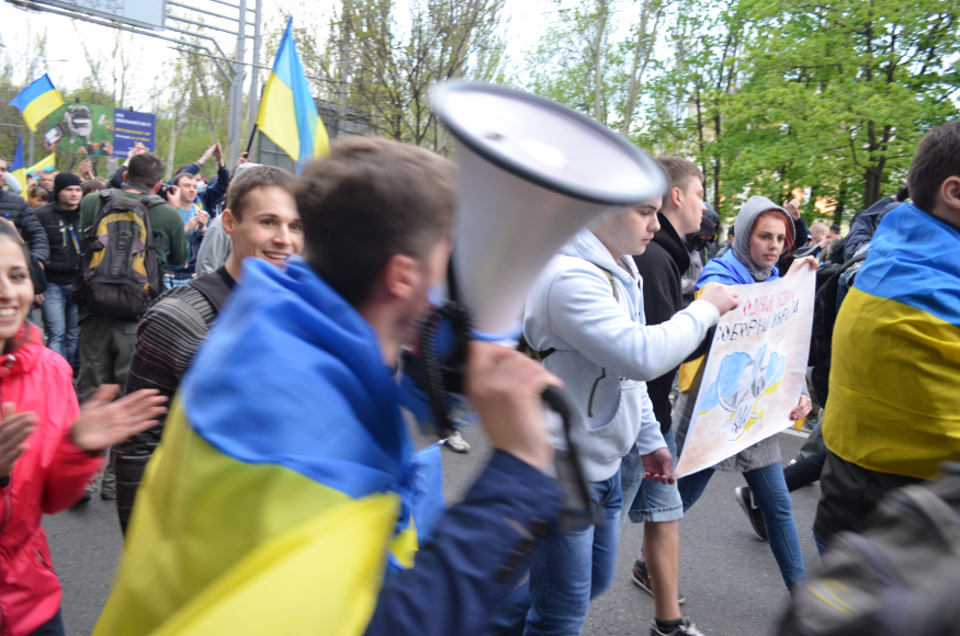 Український марш в Донецьку. 28 квітня 2014 р. Фото: Дар’я Куренная